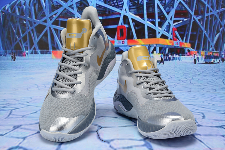 2020 Men Nike KD Trey 6 VIII Grey Gold White Shoes